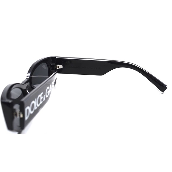 DOLCE&GABBANA DG6186 501/87 BLACK DARK GREY LENS AUTHENTIC SUNGLASSES - Picture 12 of 16